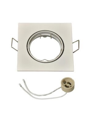 ΣΠΟΤ ΧΩΝΕΥΤΟ ΚΙΝΗΤΟ 80Χ80mm 1xMR16/GU10 MAX 50W ΑΛΟΥΜΙΝΙΟΥ ΛΕΥΚΟ UNIVERSE UNIVERSE  2-U006873
