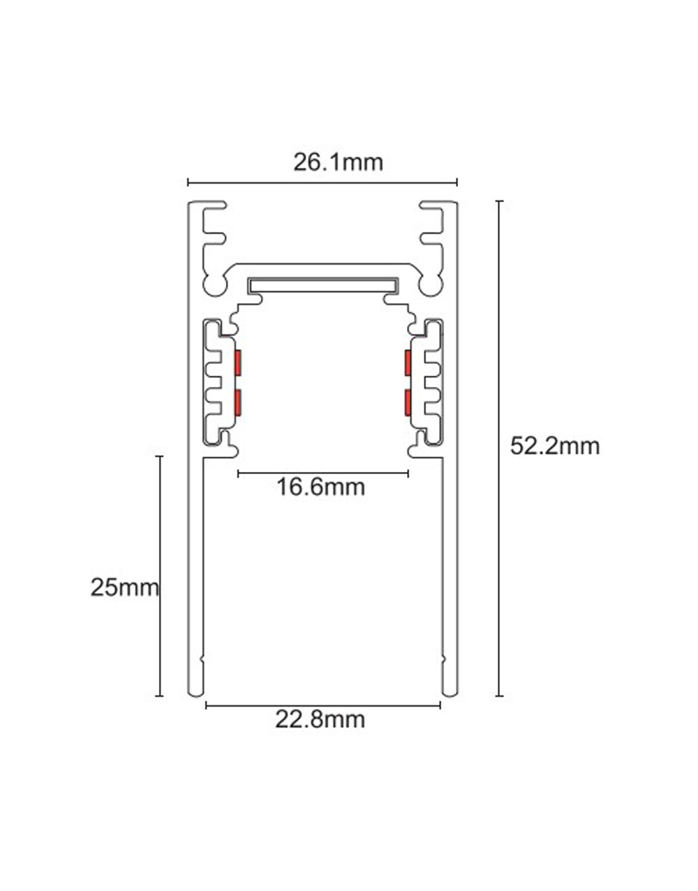 ΡΑΓΑ ΜΑΓΝΗΤΙΚΗ 48V STANDARD 3 ΜΕΤΡΗ + DUST PROOF + ΤΑΠΑ ΜΑΥΡΗ UNIVERSE UNIVERSE 2-U016650 - Image 2