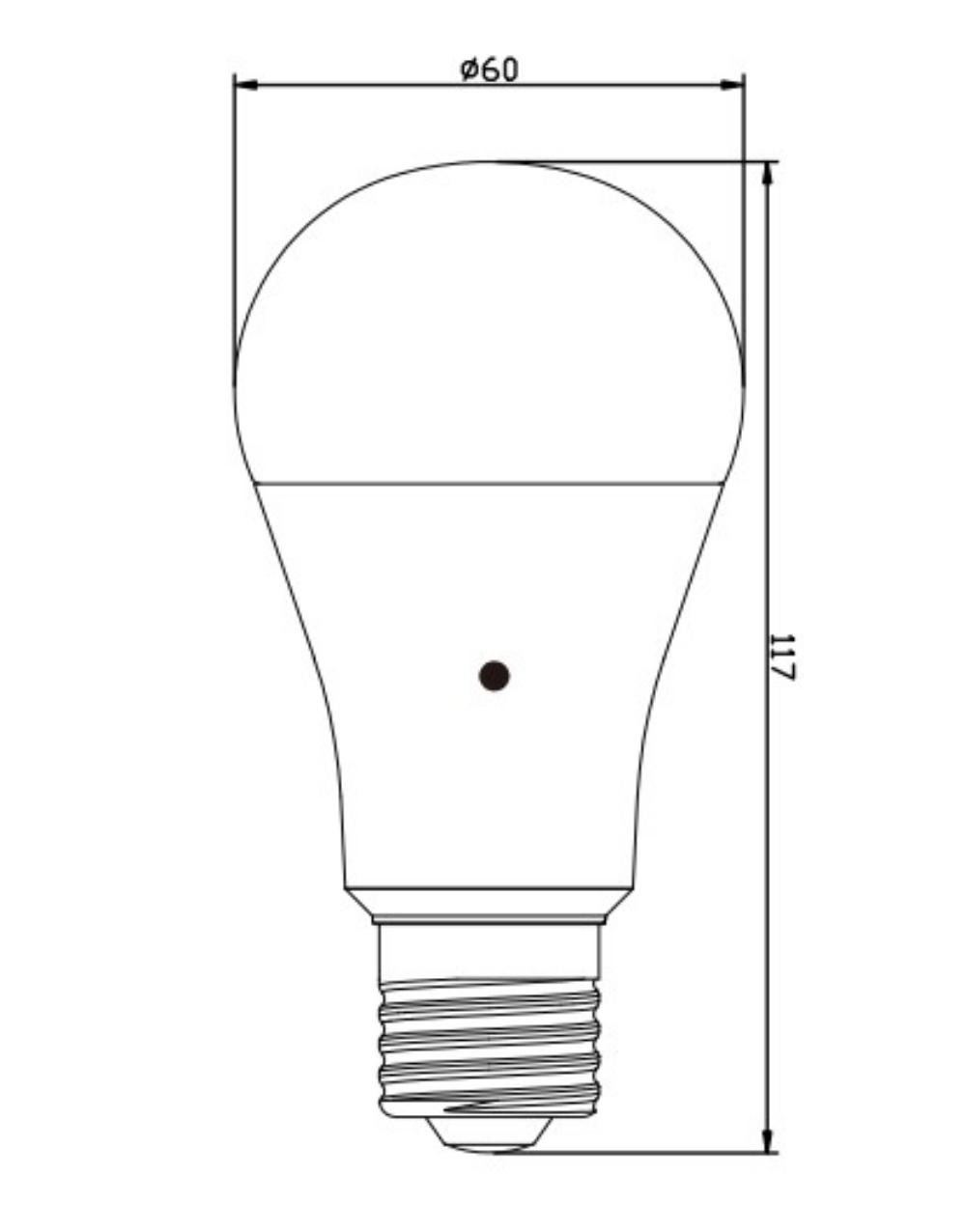 ΛΑΜΠΑ LED SMD A60 9W E27 3000K ΜΕ ΑΝΙΧΝΕΥΤΗ ΜΕΡΑ-ΝΥΧΤΑ 220-240V 810lm UNIVERSE UNIVERSE 2-U016896 - Image 2