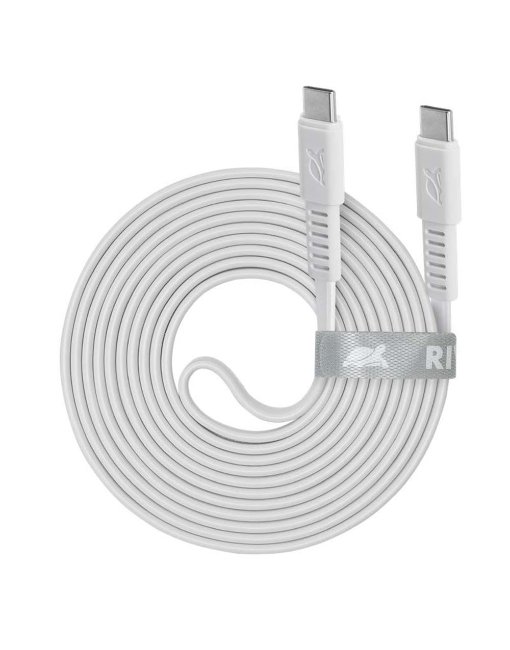 Rivacase PS6005 WT12 Type-C / Type-C καλώδιο 2,1m λευκό 2-DVPS6005WT21